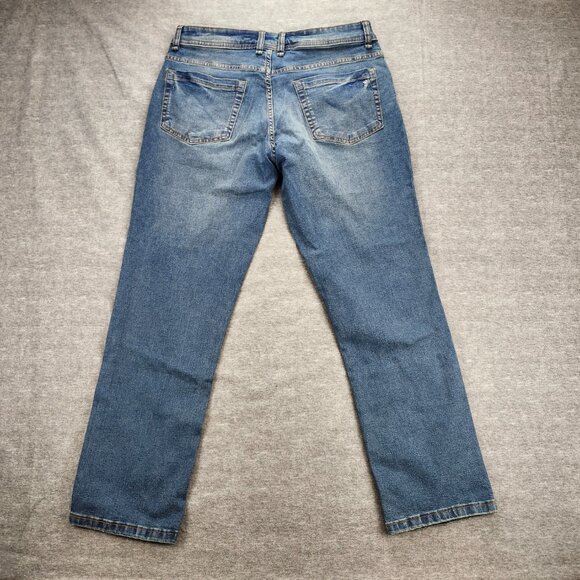 The Perfect Jean NYC Athletic Fit Size 33x30 NWT Stretch Straight Leg Denim Blue - Picture 2 of 11